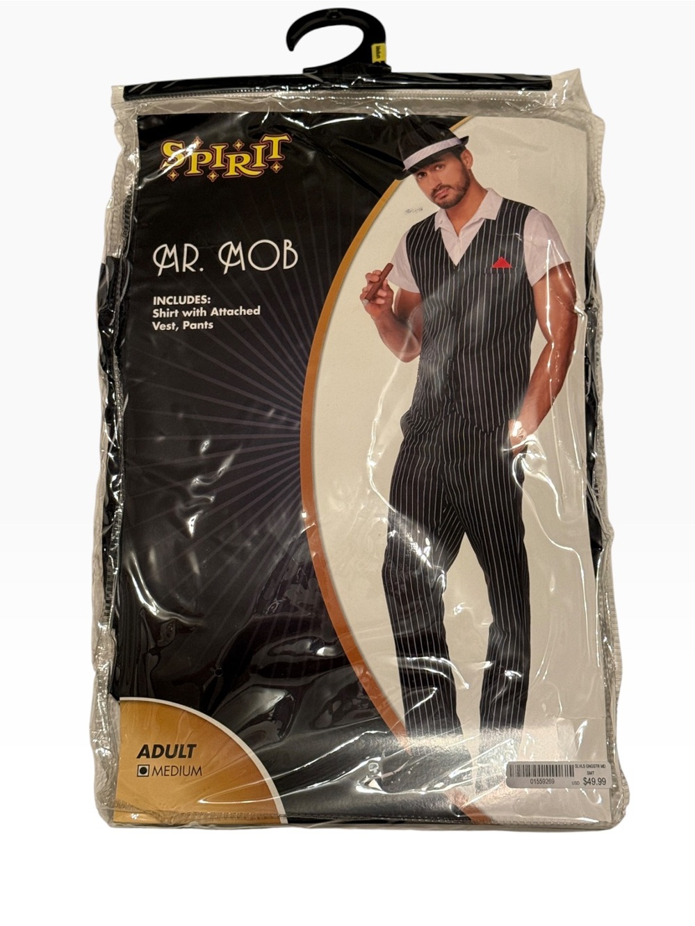Spirit Mr. Mob Gangster Costume Men’s Medium Pinstripe Halloween Costume